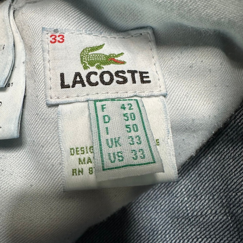 Lacoste Denim Dark Wash Straight Leg Jeans Mens US 33 - Picture 5 of 13
